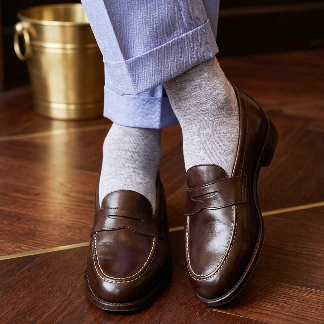 mens silver dress socks Men's Stacy Adam Silver Basket Weave Crew Dress Socks (Thin Socks/Spandex Blend)