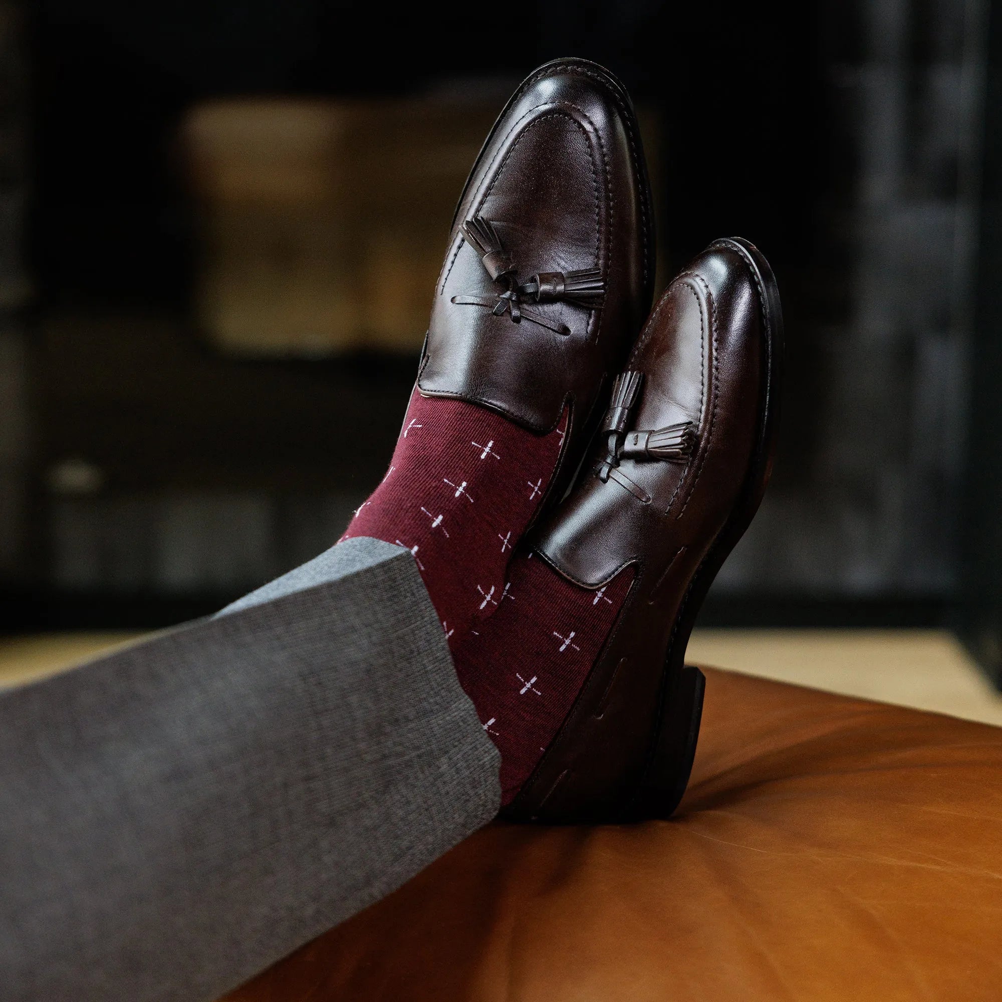 dark red dress socks Black Red Dress Socks 4-Pack
