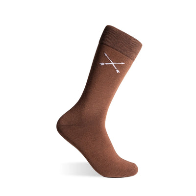 Mocha Mousse Solid - A Mocha Mousse Brown Solid Dress Sock