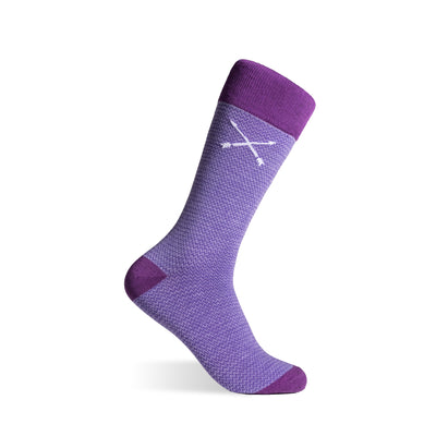 The Vividly Violets - Purple Textured Micro-Chevron Sock