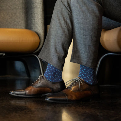 The Ollies - A Blue Sprinkle Patterned Sock