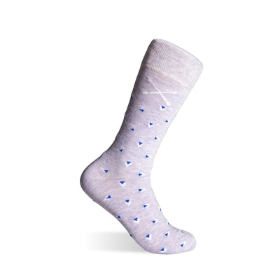 The Dogwoods - A Lavender Sock with Blue and White Arrows