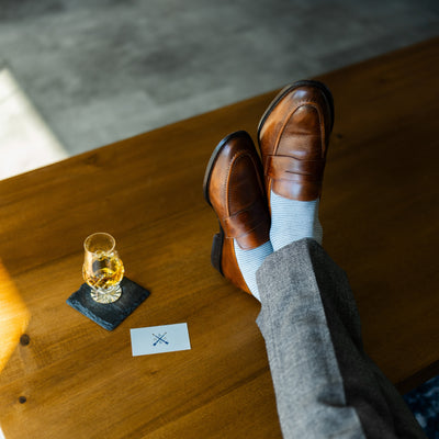 The Fairfields - A Two-Tone Grey Striped sock