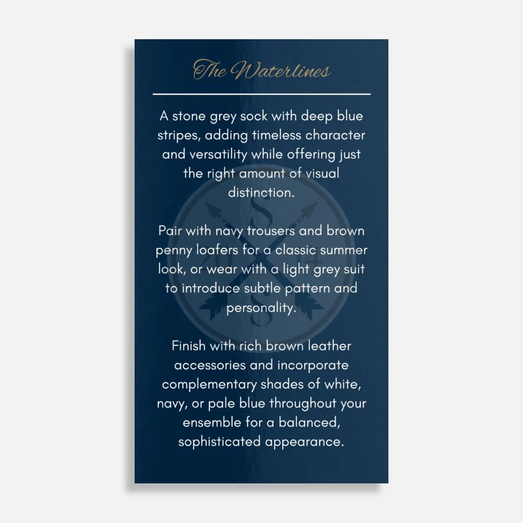 Back of The Waterlines style card with complete outfit guidance