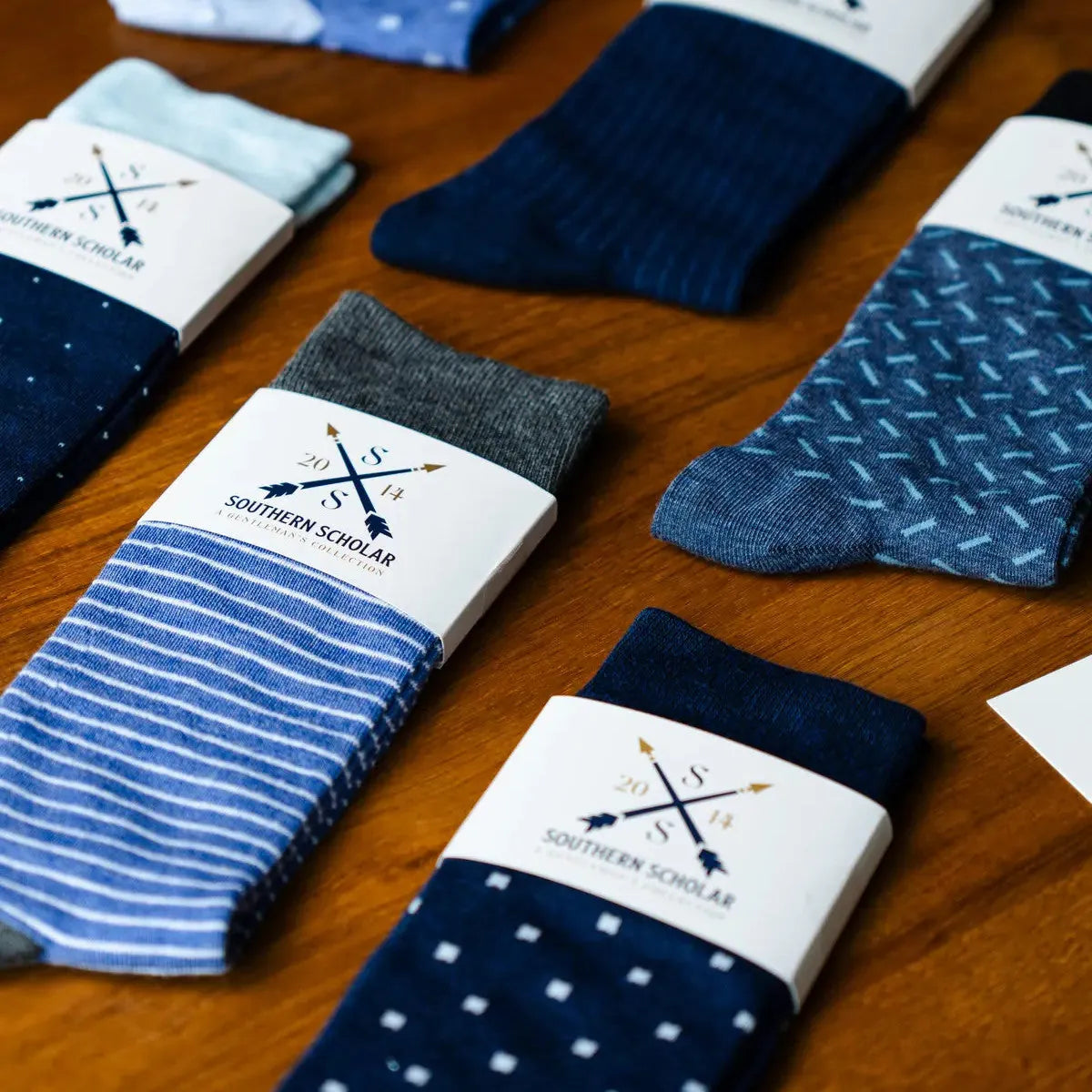 The Best Selling Blue Bundle (4 Pairs) Southern Scholar Socks