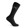 Black Ribbed Solid - A Black Sock with Charcoal Ribs