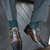 Deep Green Diamonds - A Deep Green Sock with a Contrasting Diamond Pattern