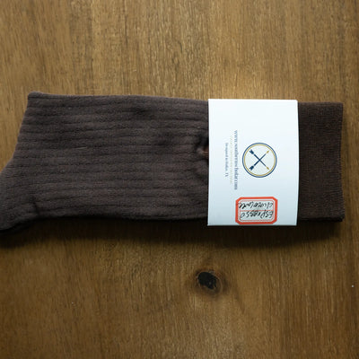 Espresso and Chocolate Ribbed - An Espresso Sock with Chocolate Ribs