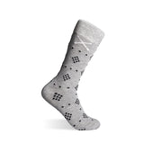 The Grey Nested Diamonds men's dress sock — grey sock with black nested diamonds product image