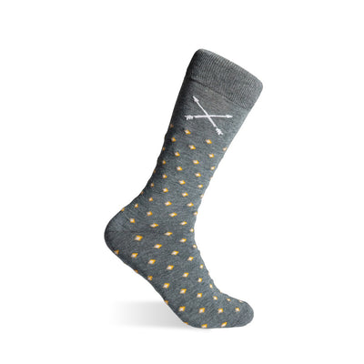 The Sage Gemstones - A Sage Green Sock with Burnt Orange, White & Taupe Gemstones
