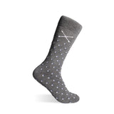 The Slate Gemstones men's dress sock — slate grey sock with navy, white & silver gemstones product image