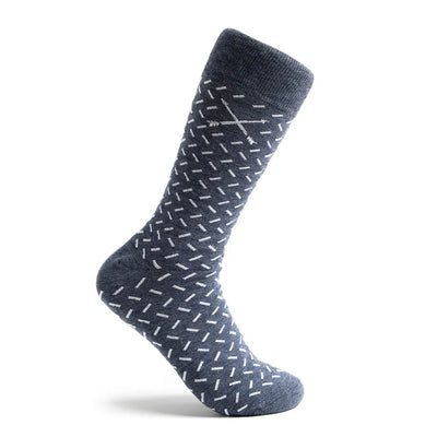 Heathered Blue Sprinkles - A Heathered Blue Sock with a Contrasting Sprinkle Pattern