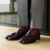 Merlot & White T-Suns - A Deep Red Sock with White T-Suns