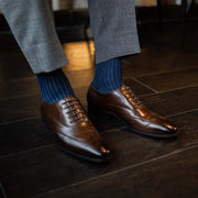 Midnight Blue Ribbed Solid - A Midnight Blue Ribbed Sock
