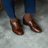 Mocha and Espresso Ribbed - A Mocha Sock with Espresso Ribs
