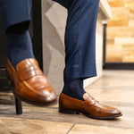 navy blue men's dress socks