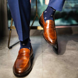 Navy & Blush Pink Flowers - A Navy Sock with Blush Pink Flowers