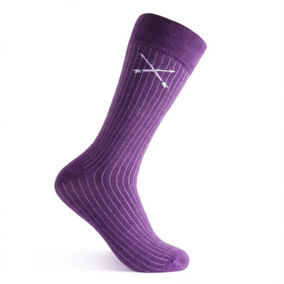 The Vasils - A Lavender and Dark Violet Ribbed Sock