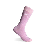 Heathered Pink & Blush Flowers - A Heathered Pink Sock with Blush Pink Flowers