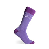 The Vividly Violets - Purple Textured Micro-Chevron Sock