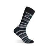 The Whelans - A Green, Black, and White Striped Sock