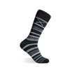 The Whelans - A Green, Black, and White Striped Sock