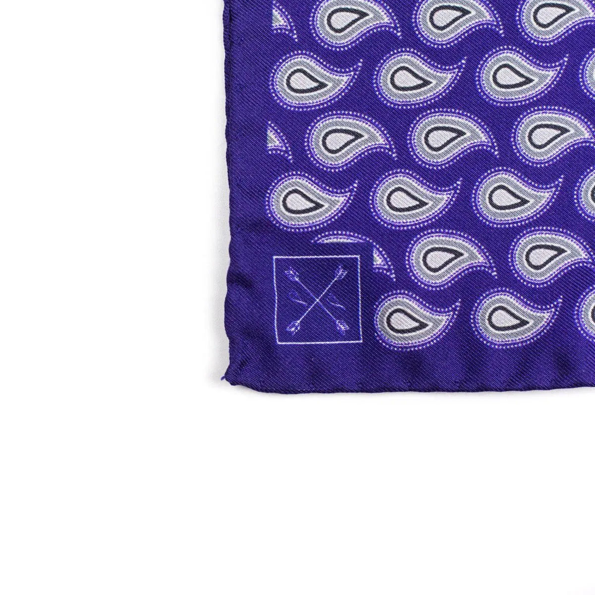 100% Italian Handmade Paisley Pocket Square