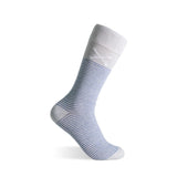 The Waterlines - A Stone Grey Sock with Deep Blue Stripes Southern Scholar