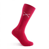 Ruby Ribbed Solid - A  Ruby and Magenta Ribbed Dress Sock