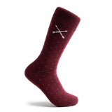 The Angelos - A Deep Red Sock with Candy Red Micro-Squares