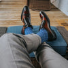 The Braxtons - Heathered Blue Micro-Square Sock