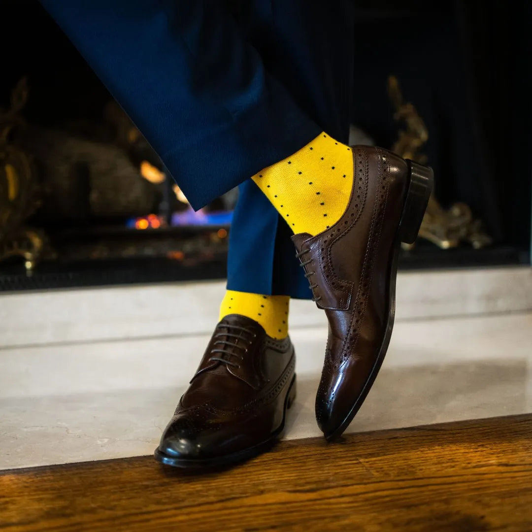 blue and yellow dress socks Amazon.com: Argyle Men's Cotton Blend Dress Socks Yellow Navy Blue Size 7-13 : Clothing, Shoes & Jewelry