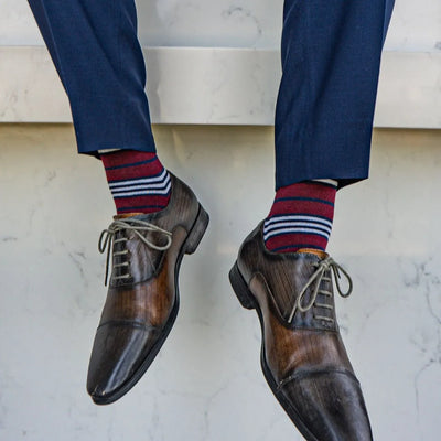 The Christophers - A Classic Red, White, and Blue Striped Sock