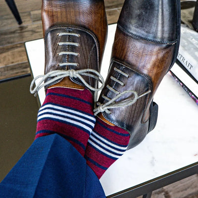 The Christophers - A Classic Red, White, and Blue Striped Sock