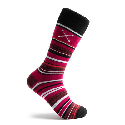 The Colpinis - A Red, White, and Black Striped Sock