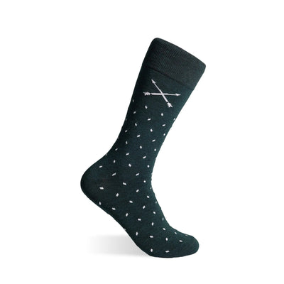 The Remingtons - A Deep Forest Sock with White Micro-Tiles