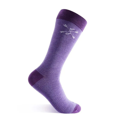 The Vividly Violets - Purple Textured Micro-Chevron Sock