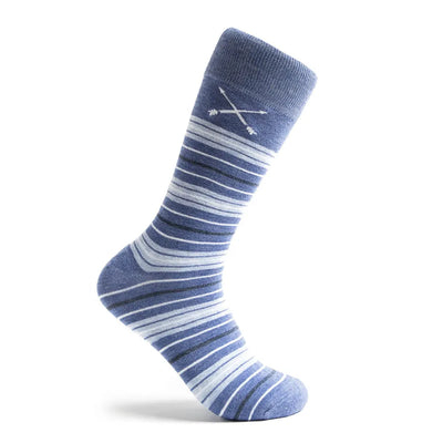 The Vottieros - A Blue, Grey, and White Multi-Stripe Sock