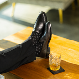 The Black & Silver Triangles - A Black Sock with Silver Triangle Accents