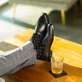 The Black & Silver Triangles - A Black Sock with Silver Triangle Accents