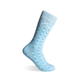 The Palmettos - Sky Blue Sock with ZigZag Pattern