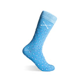 The Seabrooks - Sky Blue Sock with Navy & White Gemstones
