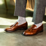 The Blushfords - A Light Grey Sock with Soft Blush Dots