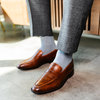 The Fairfields - A Two-Tone Grey Striped sock