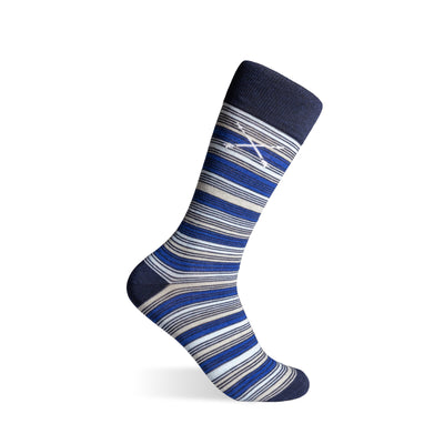 The Barringtons - A Blue Multi-Stripe Sock