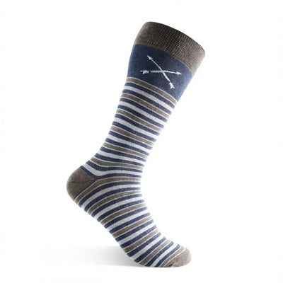 The January Skys - A Grey, Blue and White Striped Sock