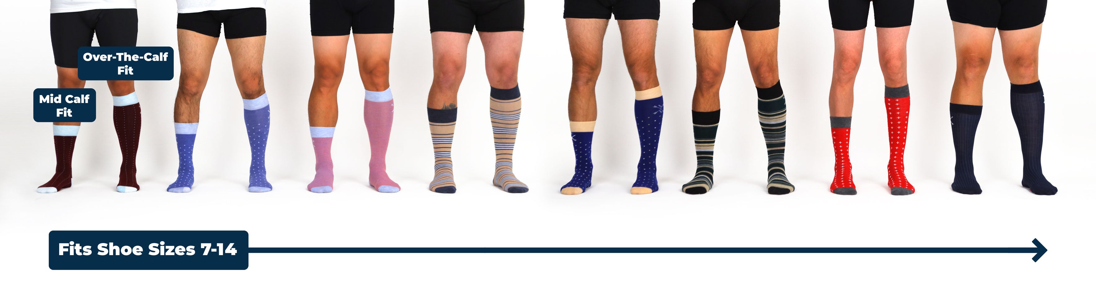 men sizes 7-14 wearing mens dress socks