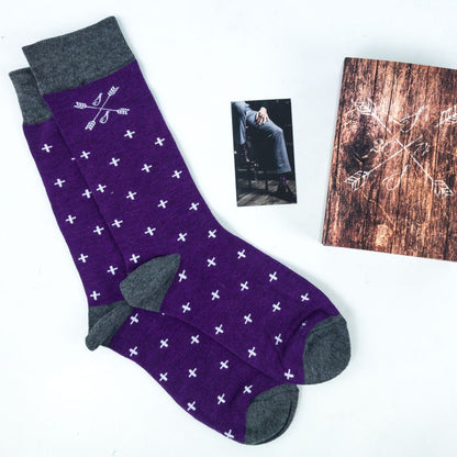 Purple men's dress socks