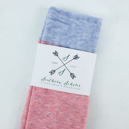 A pair of salmon dress socks