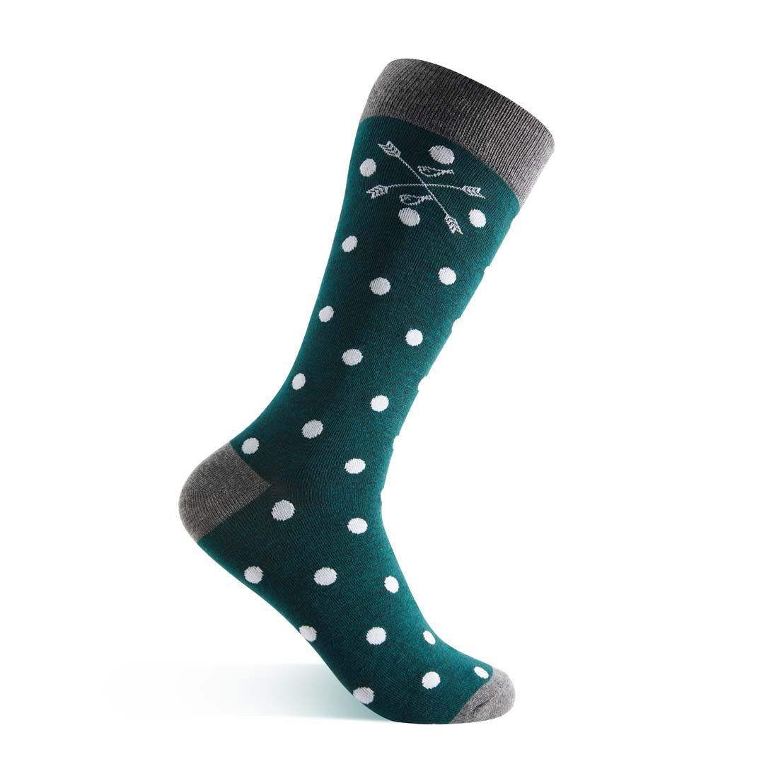 Green polka dot socks